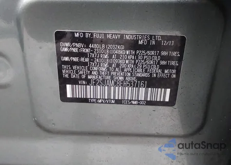 2014 Subaru Forester 2.5I Touring from USA, damaged, VIN JF2SJAMC8EH537161